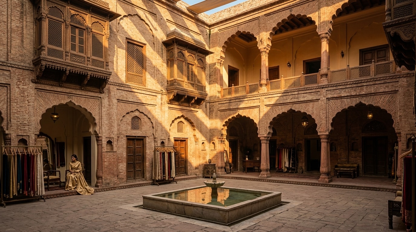 NAVA atelier courtyard in Old Lahore